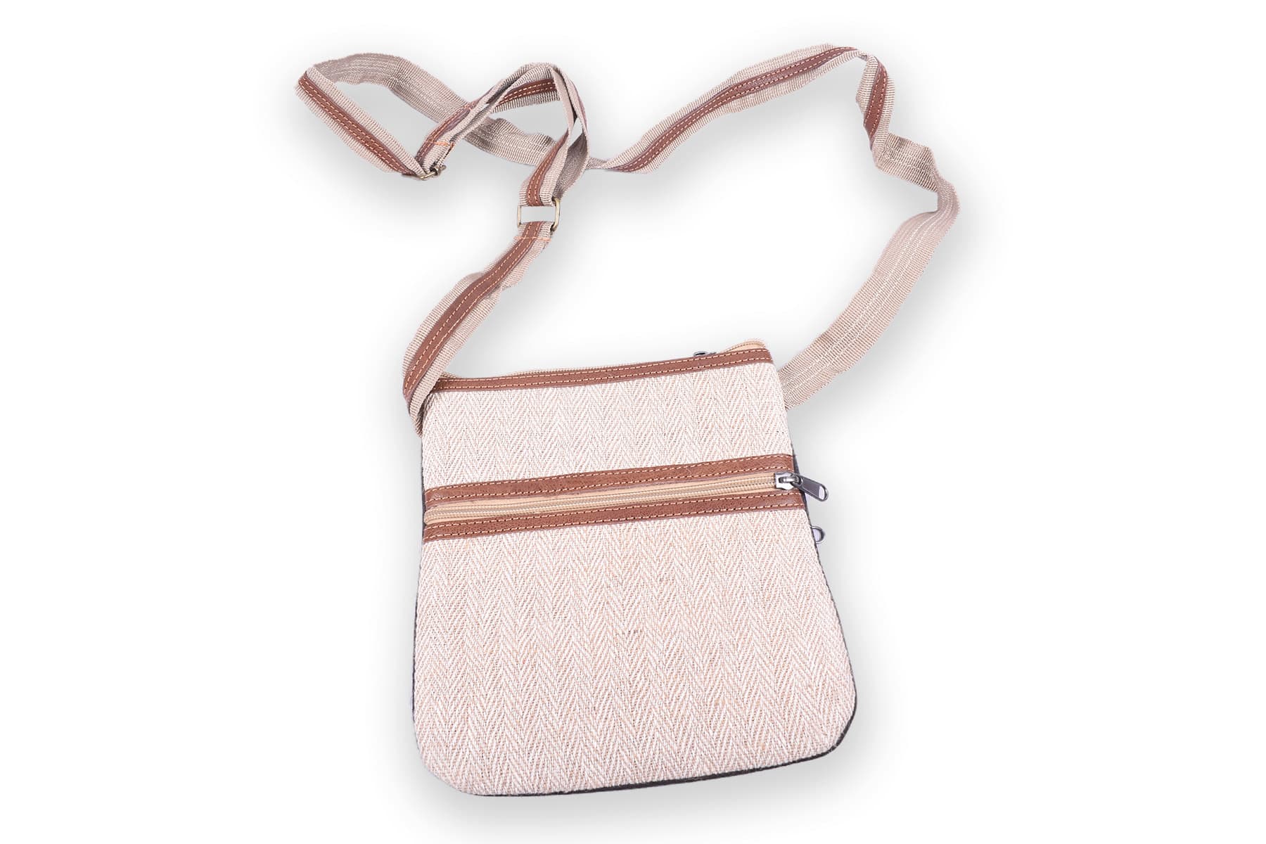 Hemp Leather Four Zip Bag - 2