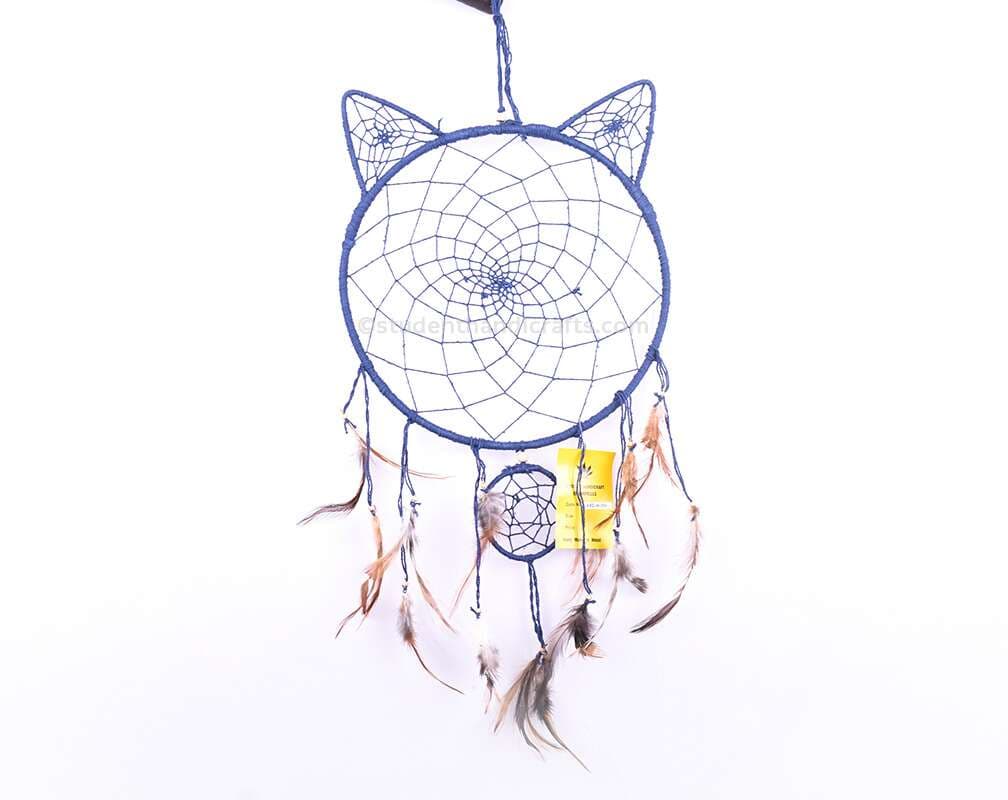 Blue Cat Dream Catcher