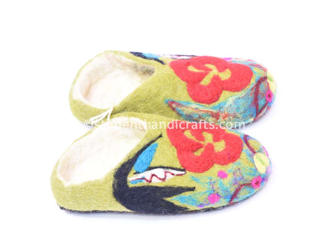 Felt Flower Needle  Shoes
