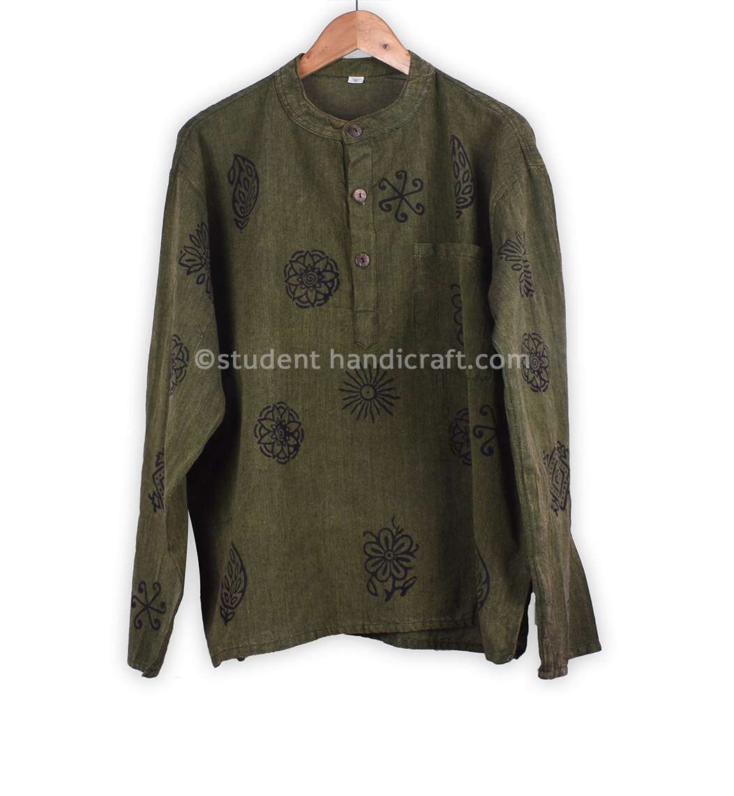 Cotton Shyma Block Print Kurtha