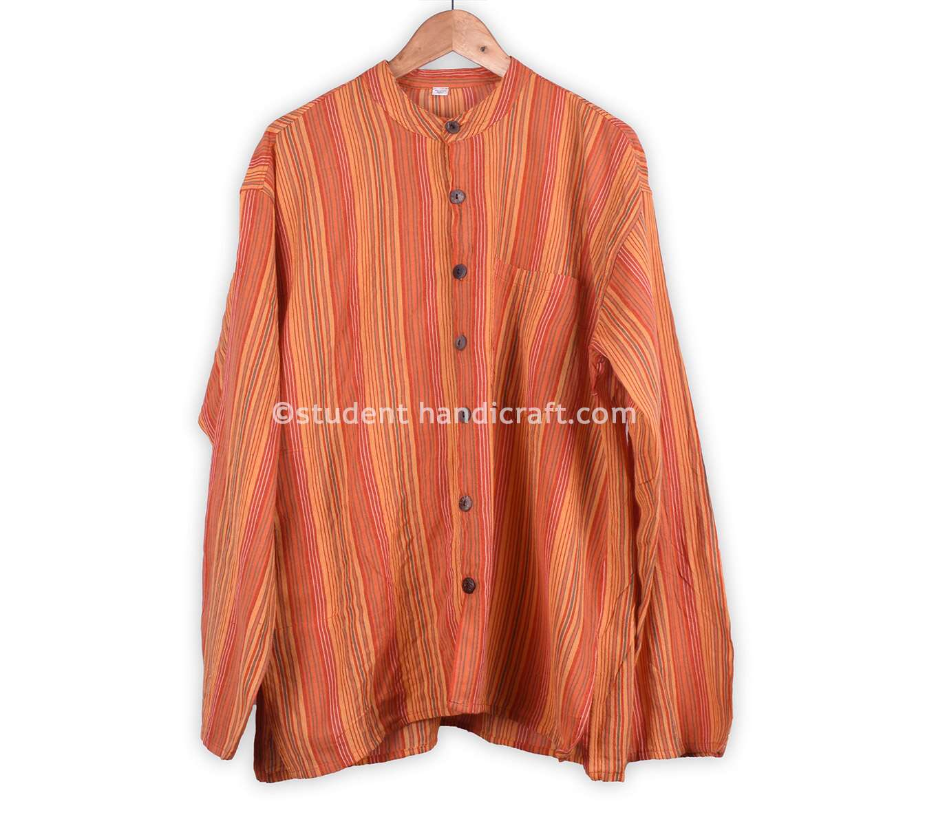 Cotton Khadar Coconut Skin Button Kurtha