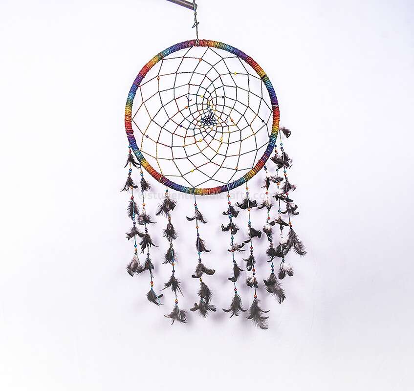 Hemp Rainbow Dream Catcher
