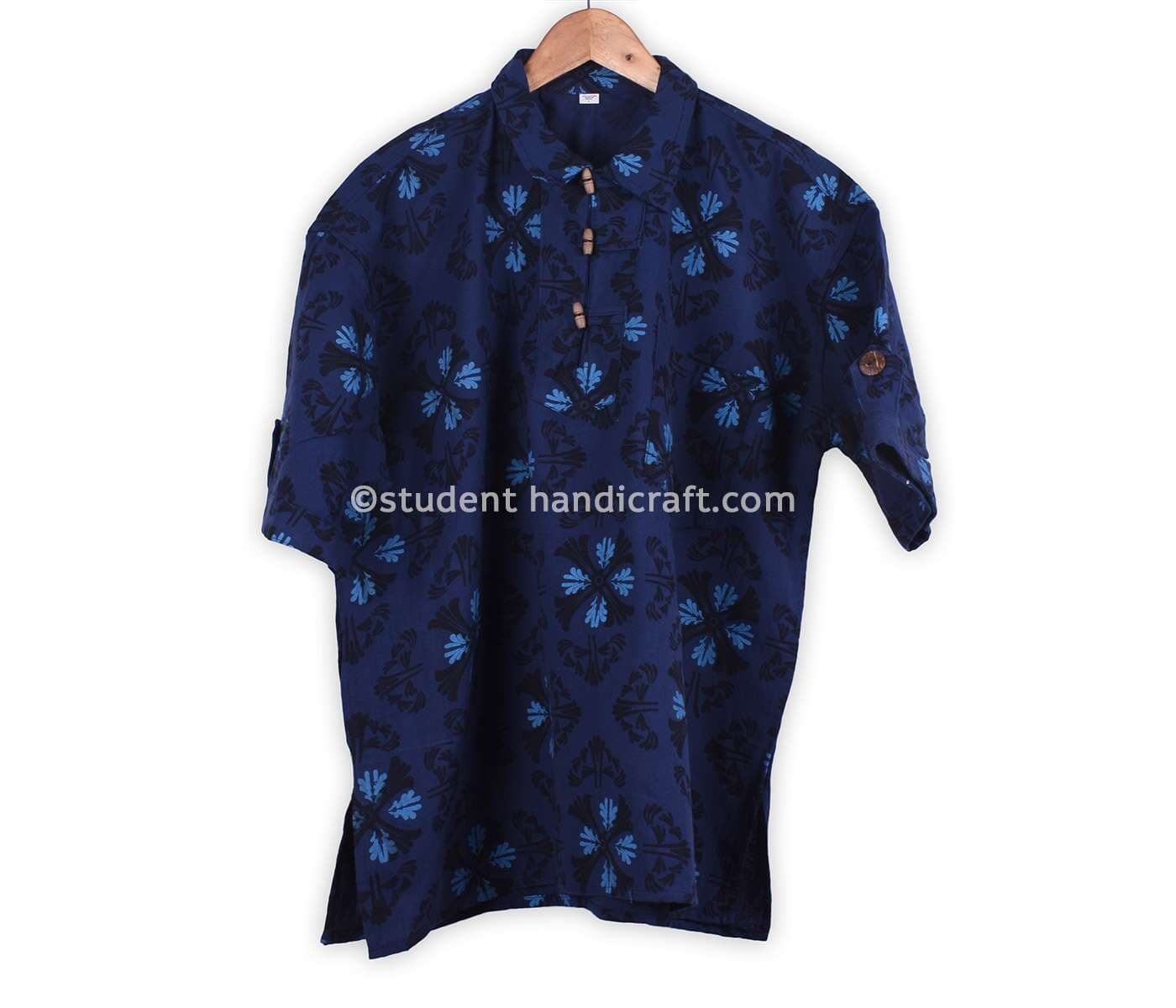 Cotton Shyma Karnali Blue Kurtha