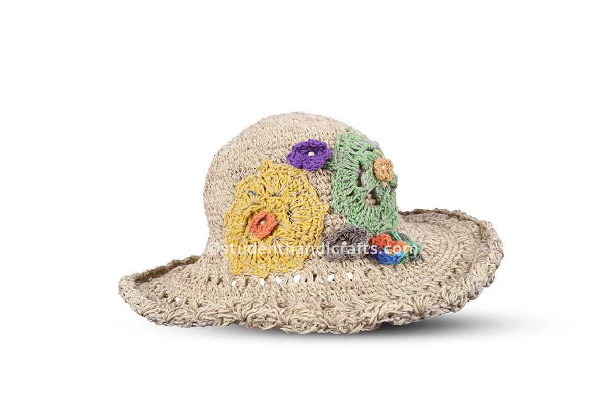 Hemp Flower Natural hat