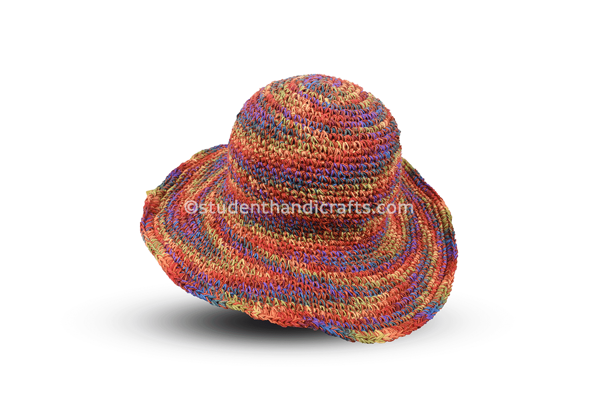 Hemp rainbow Hat