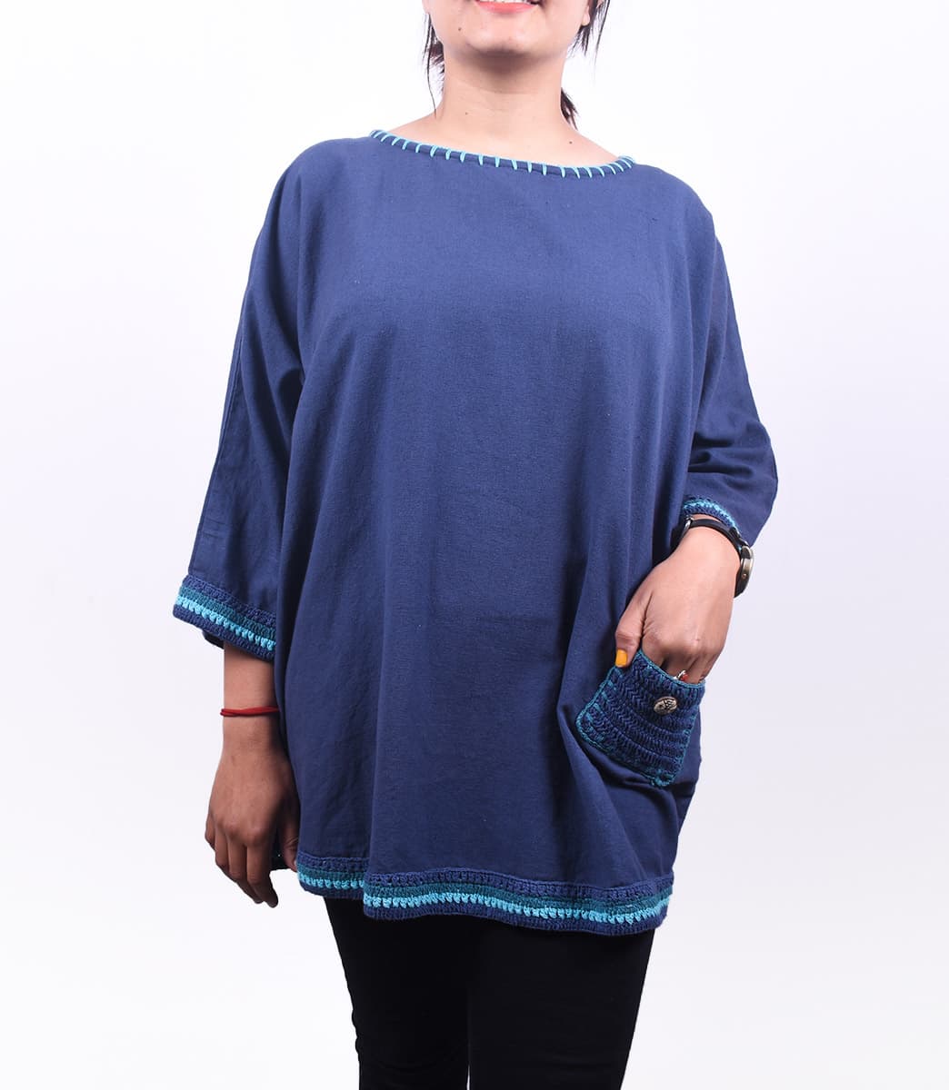 Blue Cotton Dress - 2