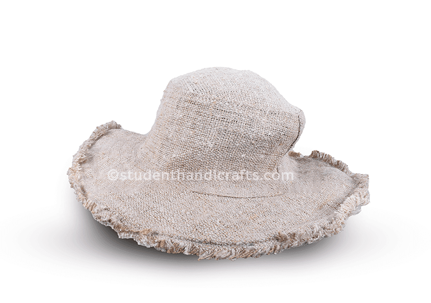 Hemp Natural frill hat