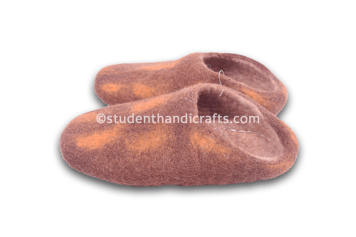 Felt Brown Woolen  Shoes