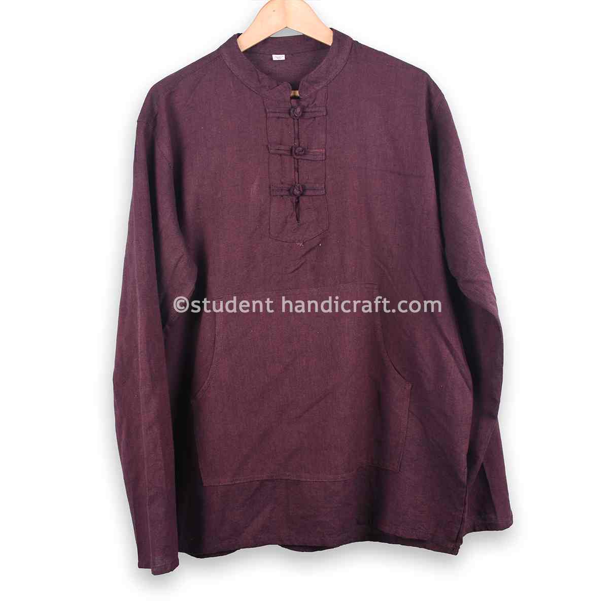 Fine Cotton Maron  Kurtha