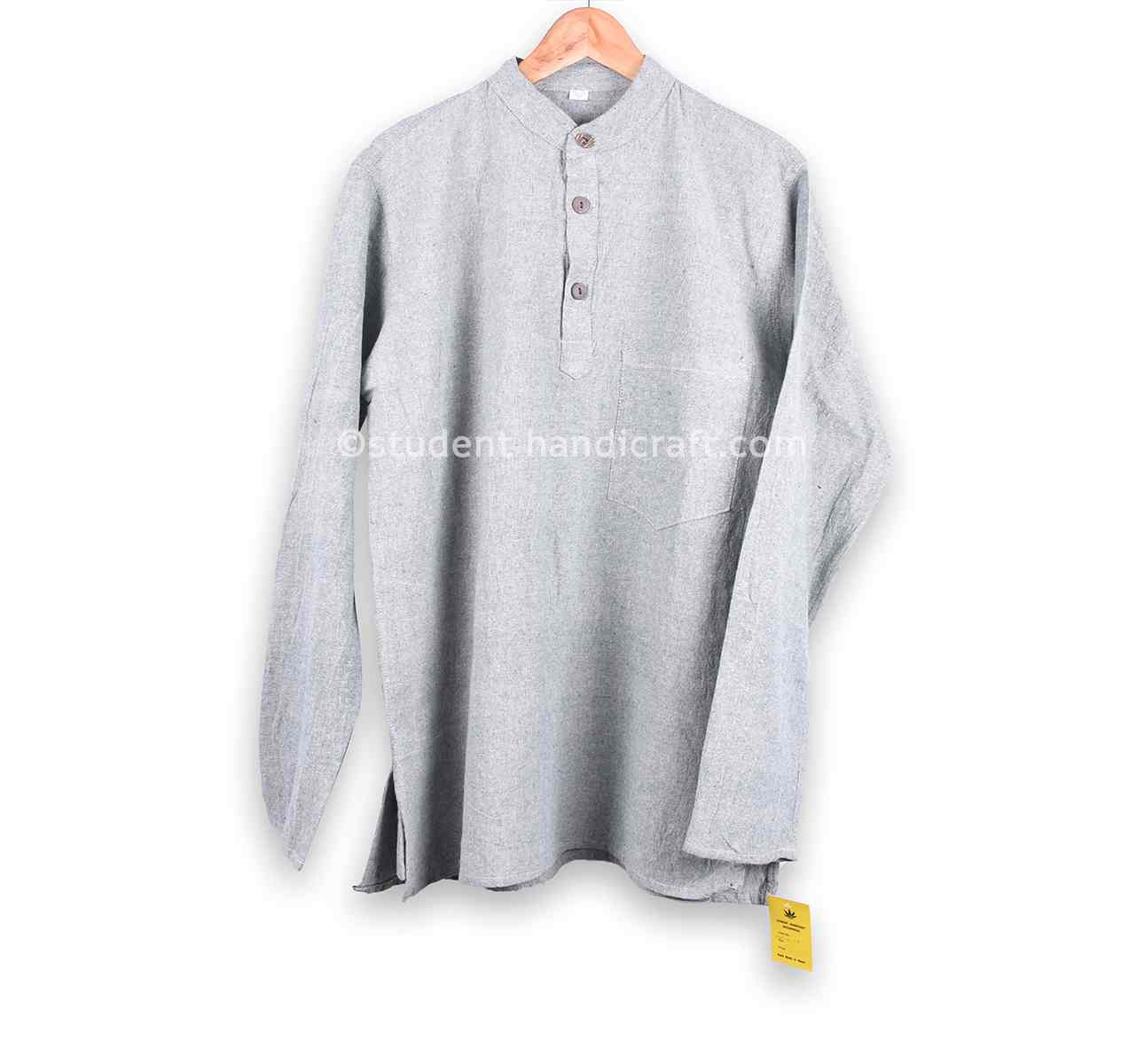 Fine Cotton Gray  Kurtha