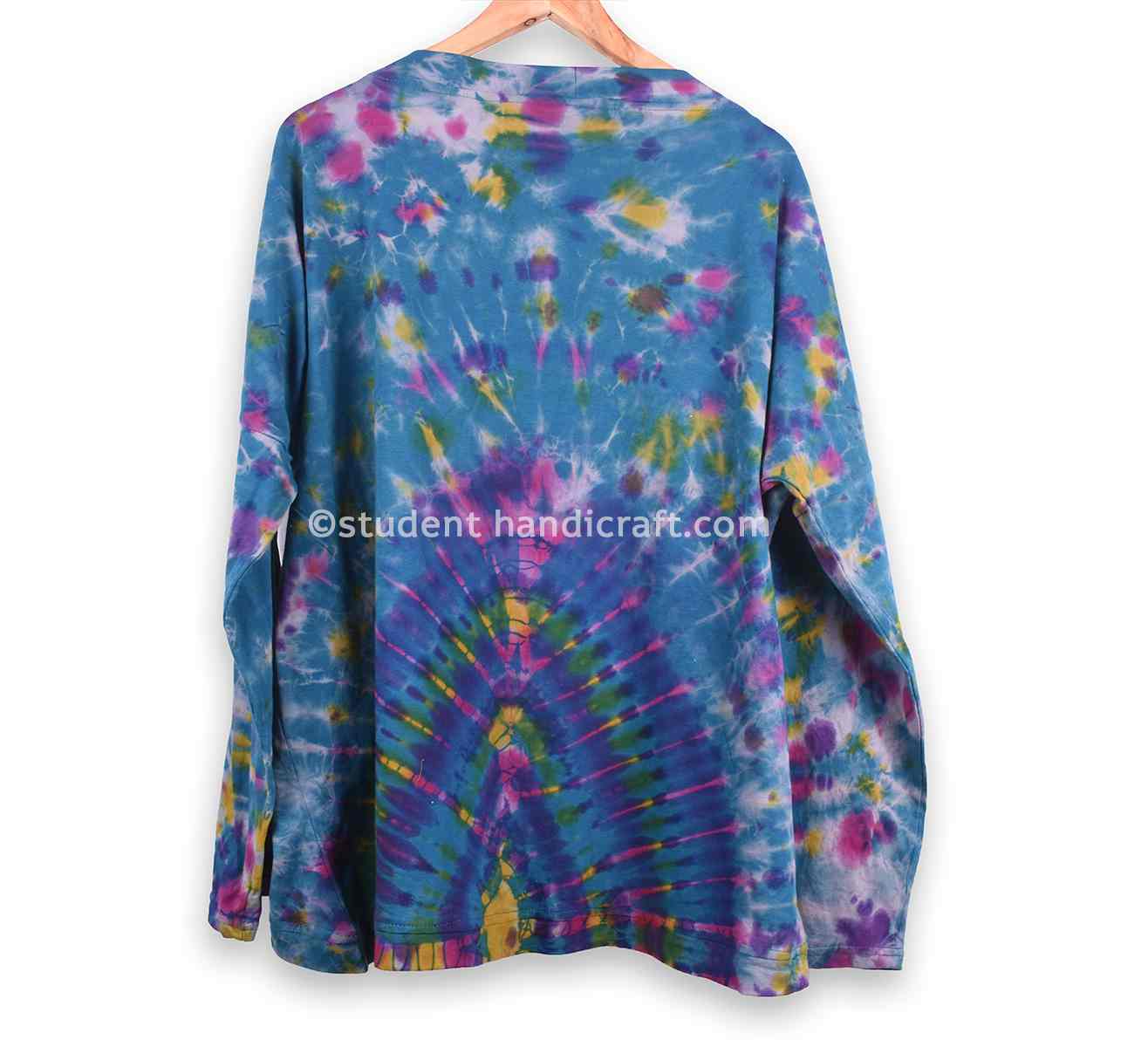 Pure Cotton Dramatic Tiedie Patch Kurtha - 3