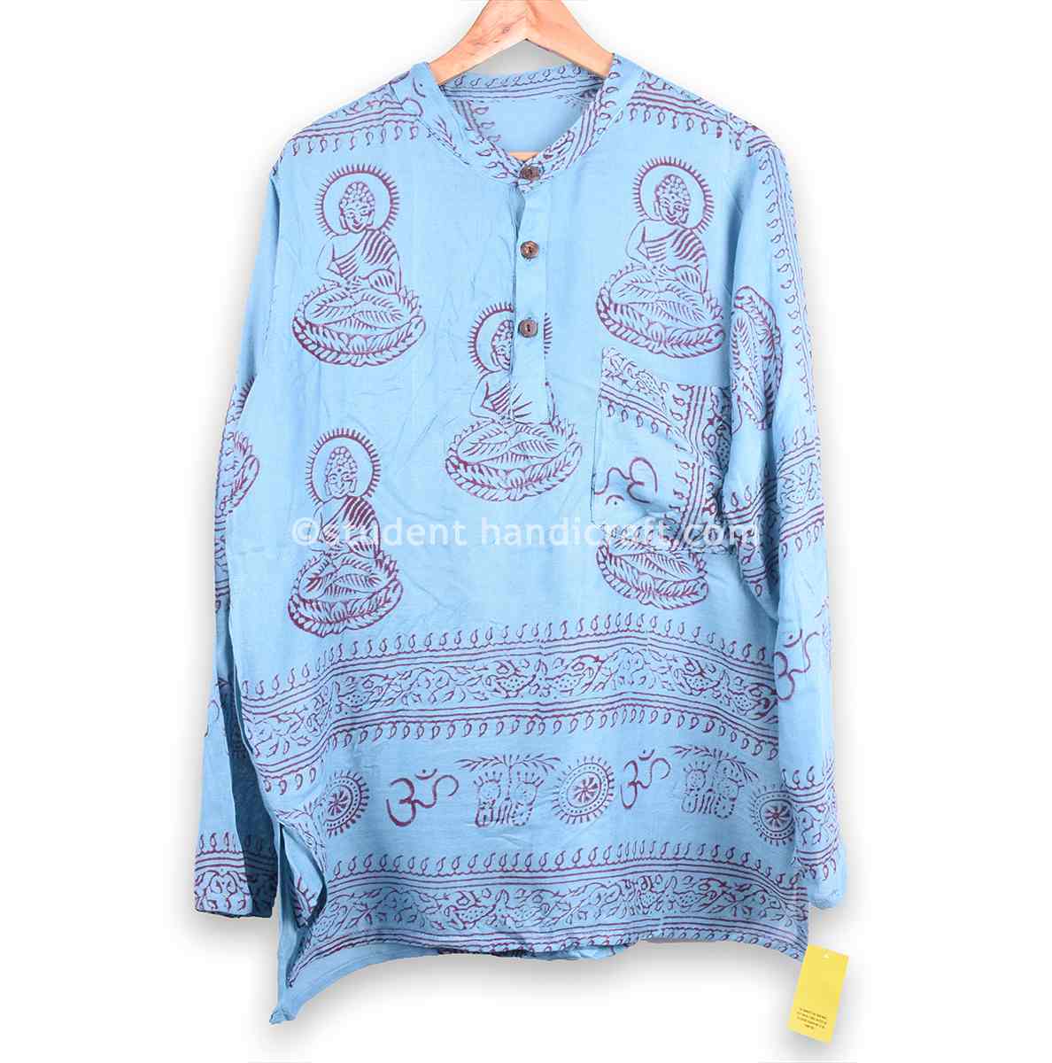 Lord Buddha Printed Cotton  Kurtha