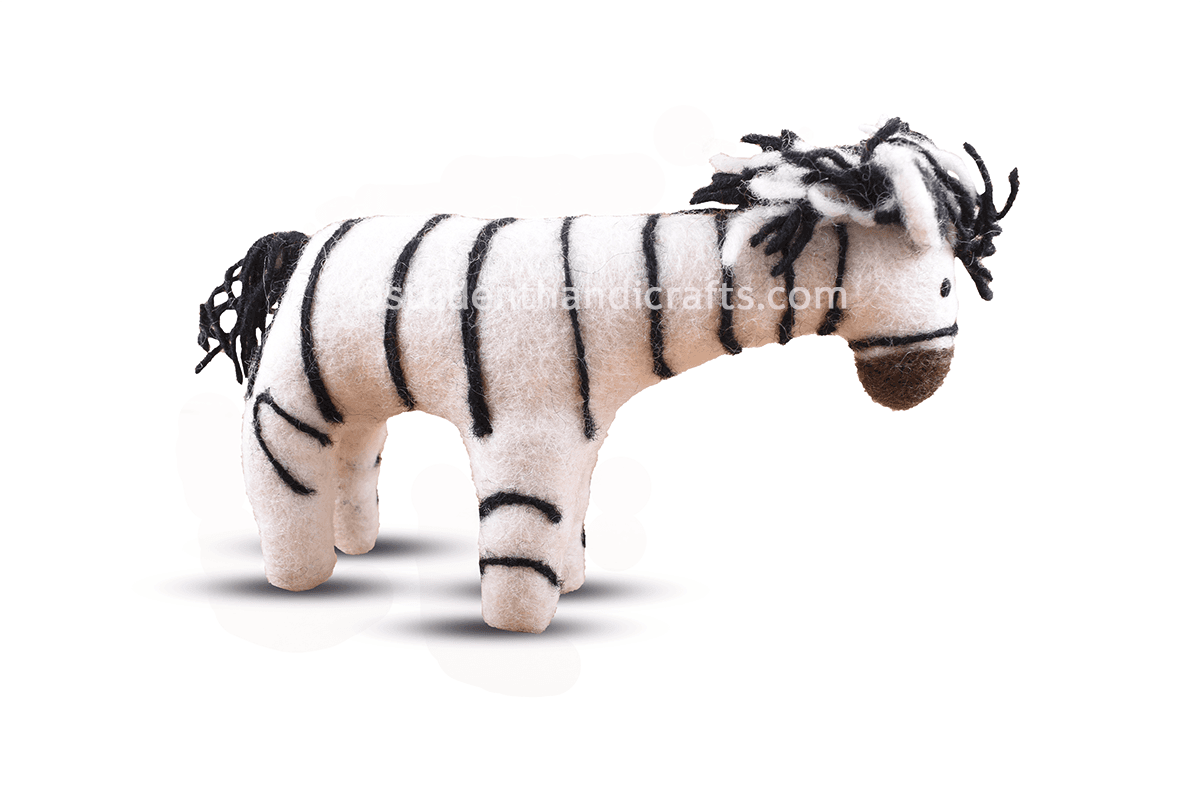 Felt Cute Zebra Doll