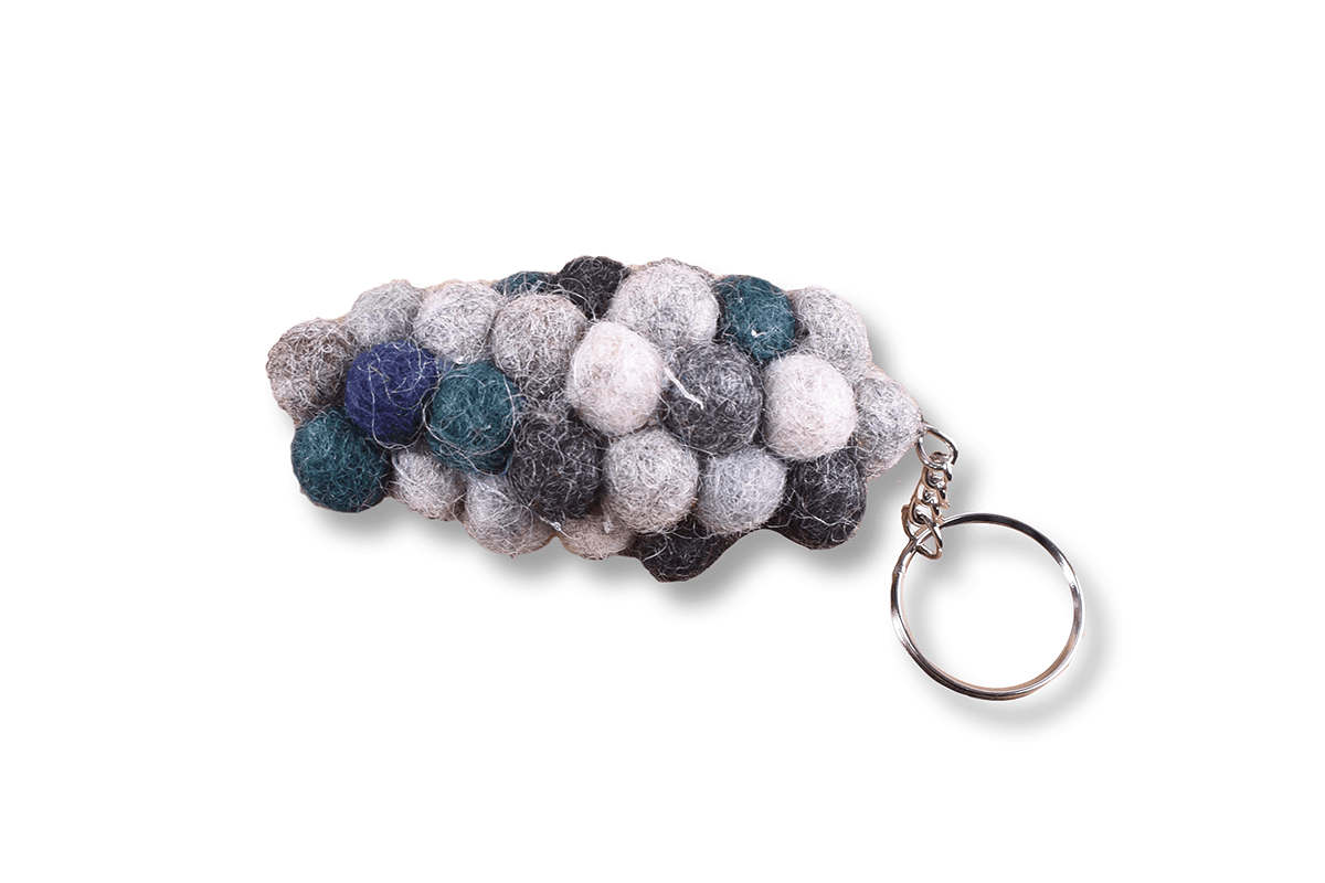 Key Natural Ball Key Ring