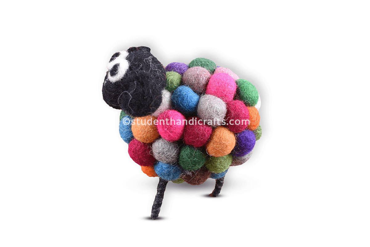 Felt Attractive Ball Sheep Doll - 2