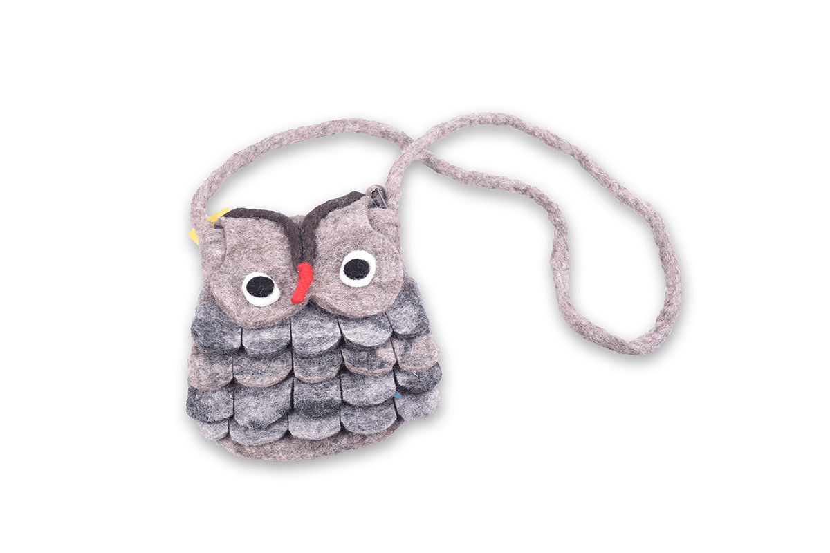 Felt Owl Stripe Bag