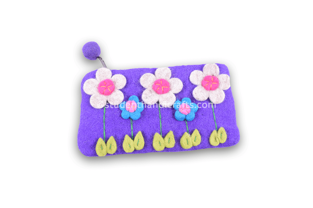 Felt Sun Flower Purse