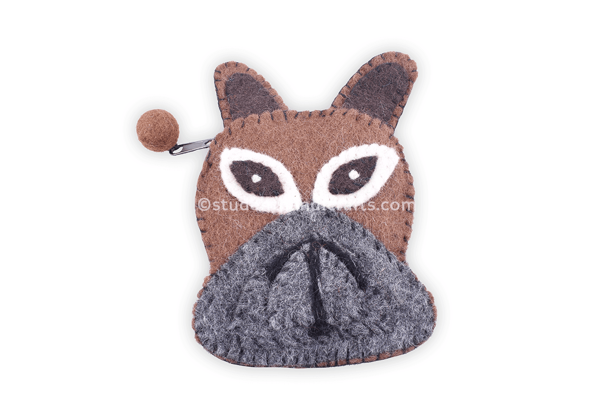 Felt Dog Face Purse