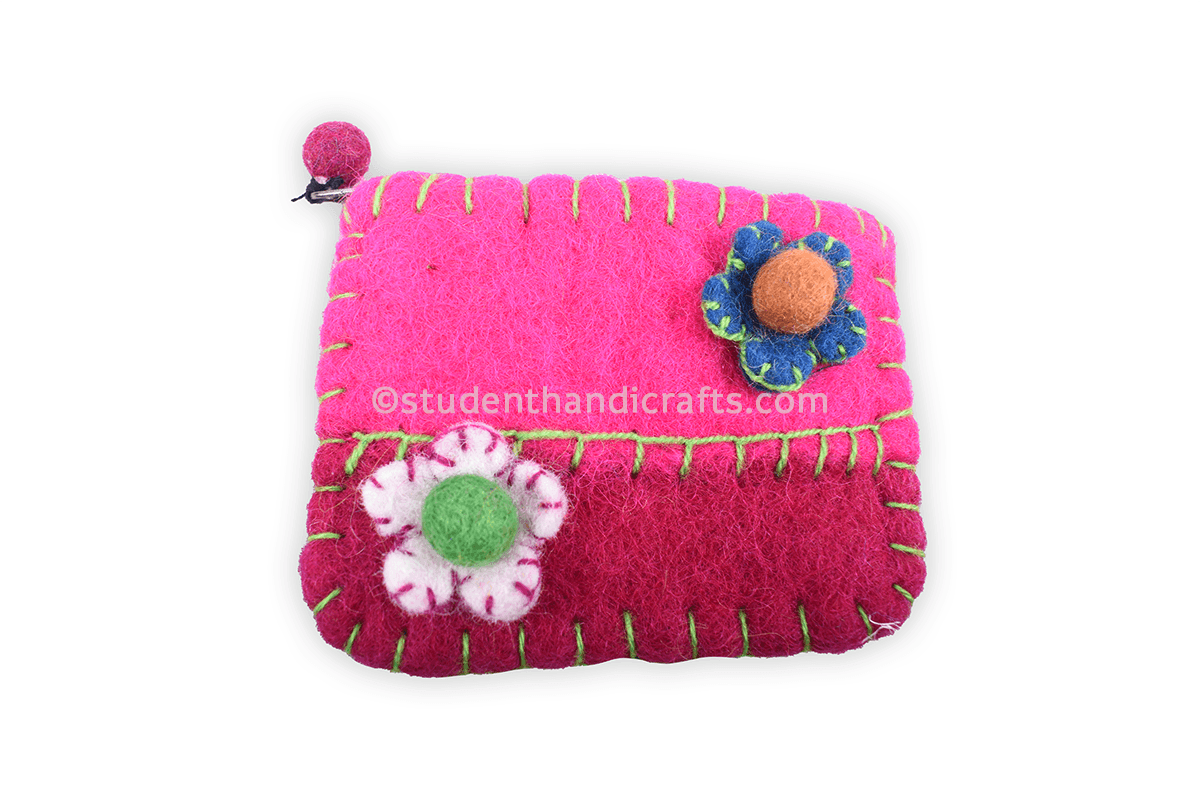 Felt Two Flower Purse