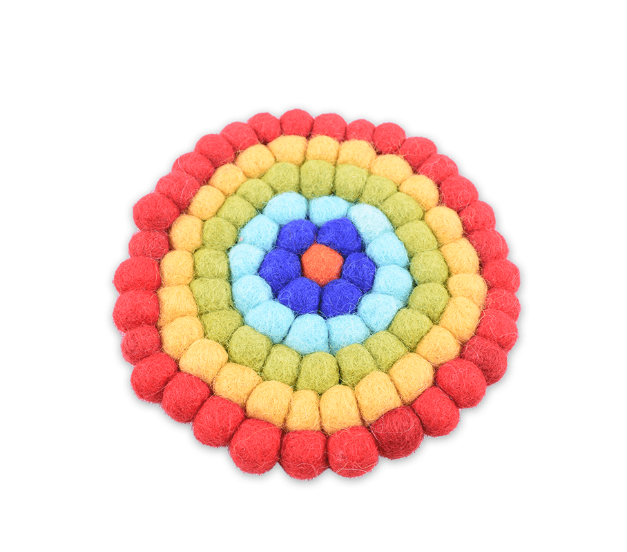 Felt Multicolor Tea Coaster