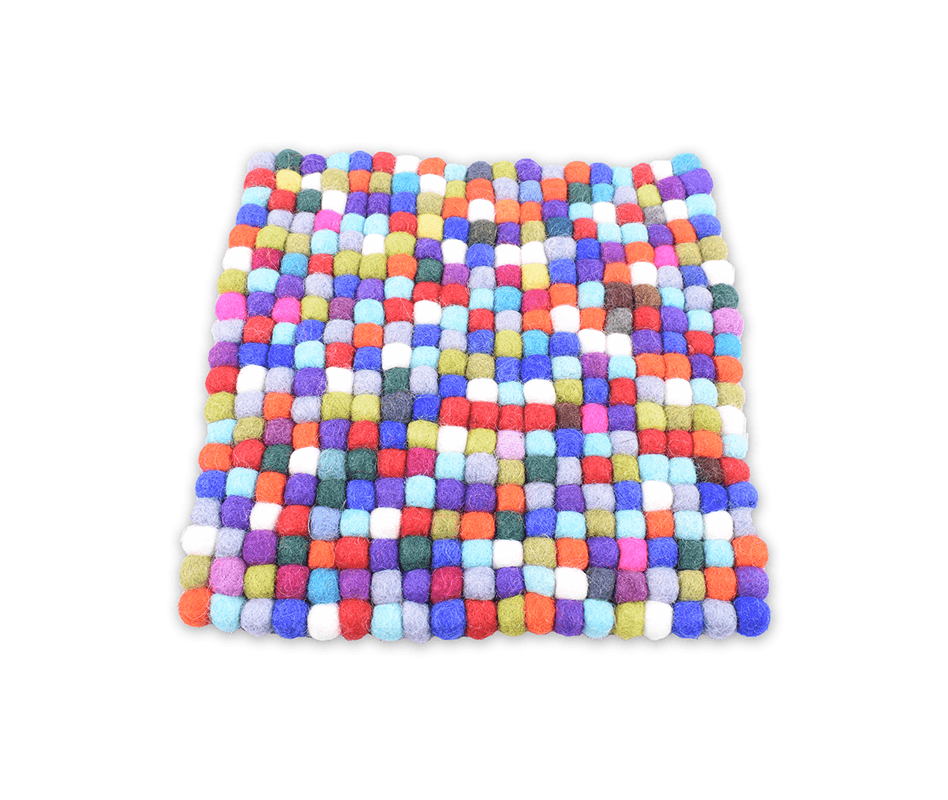 Felt Small Ball Square Hot Pad