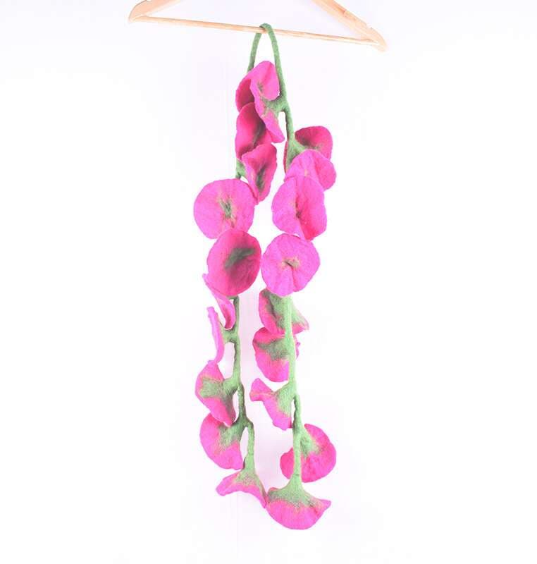 Felt Pink Vine Garland Hanging Decoration
