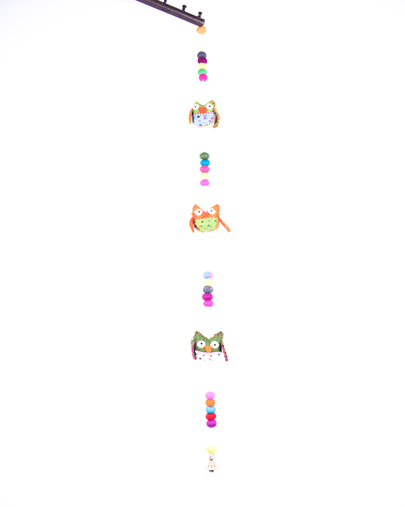 Felt Owl Garland Hanging