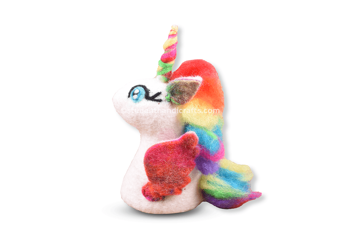 Felt Unicorn Cute Doll - 3
