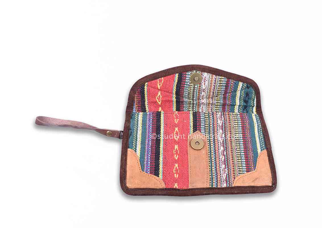 Cotton with Leather Purse - 2