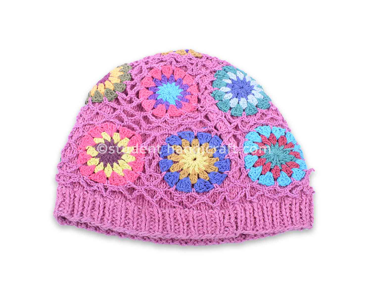 Flower Design Woolen Hat