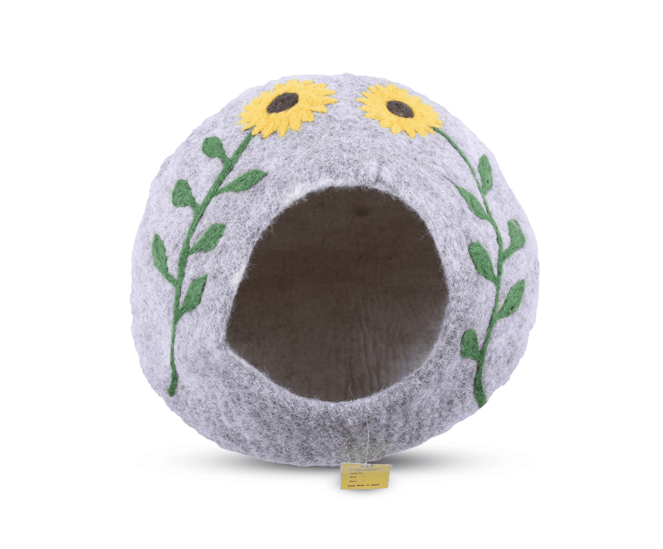 Felt Sunflower Cat House