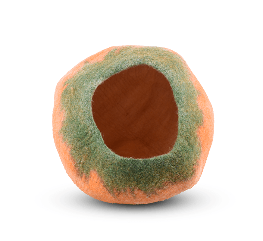 Felt Pumpkin Cat House