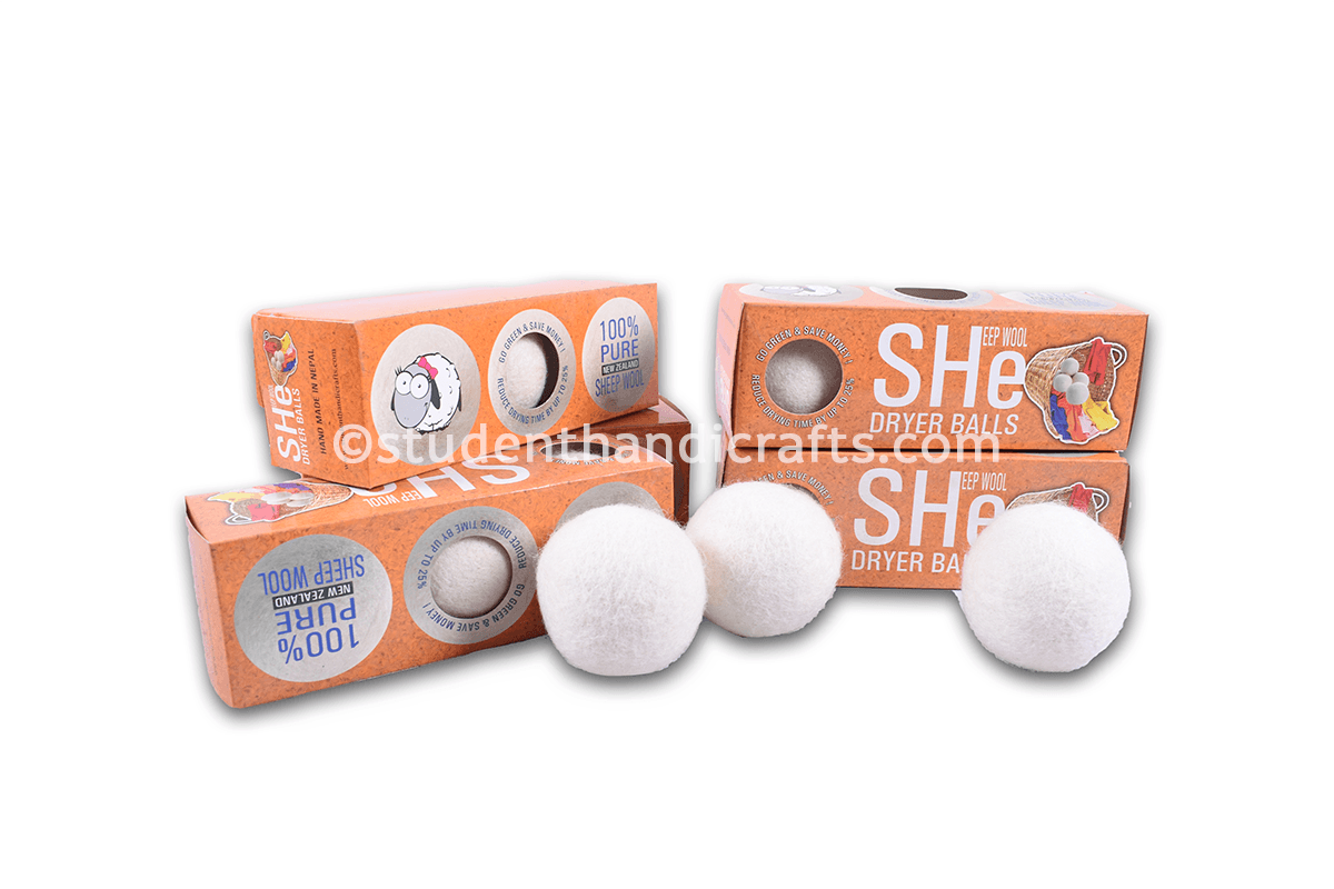 White Felt Dryer Balls