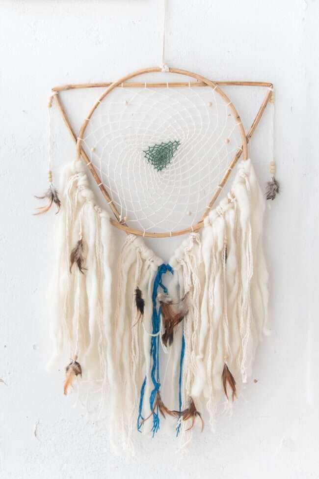 Bamboo Geometric Dream Catcher