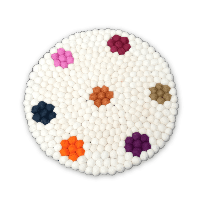 Flower Sitting Felt Mat