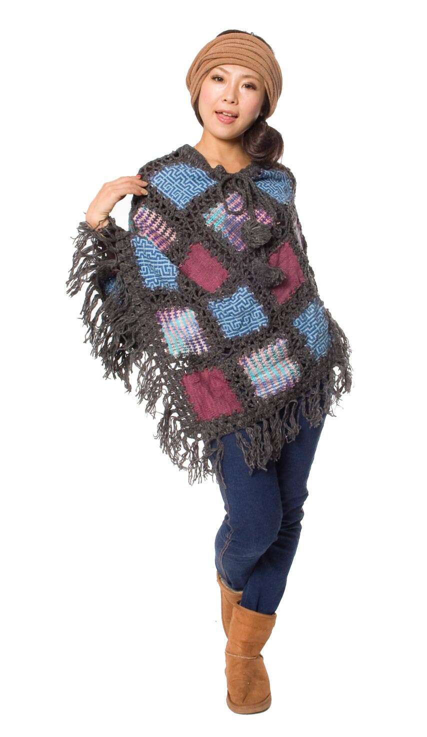 Woolen Patch Pancho