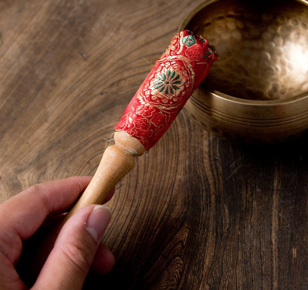 Decorative Bell / Singing Bowl Mallet-Red - 2