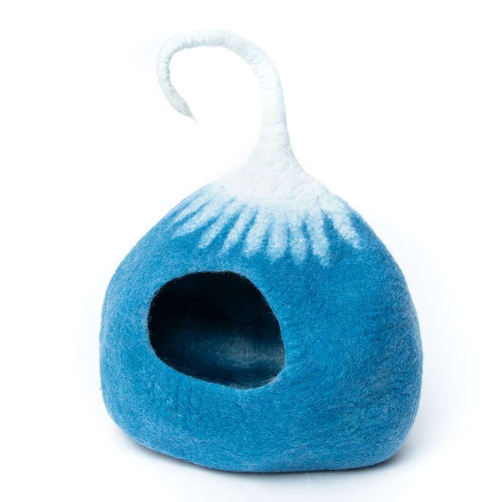 Sky Blue Felt Cat House