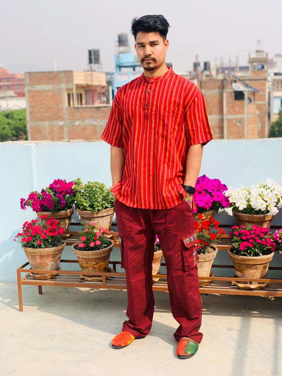 Red Dharke Kurtha