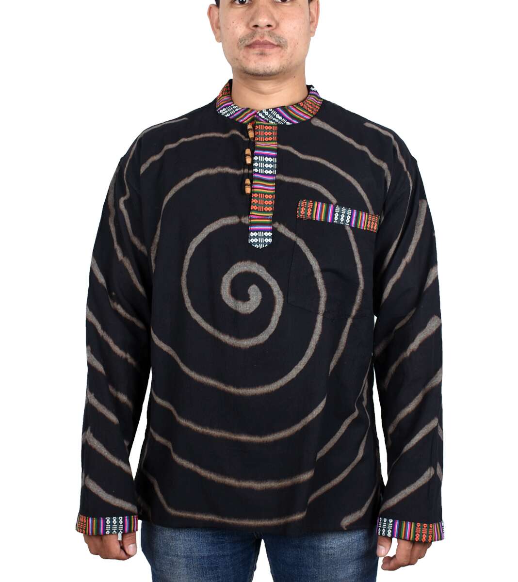 Black Unique Cotton Kurtha