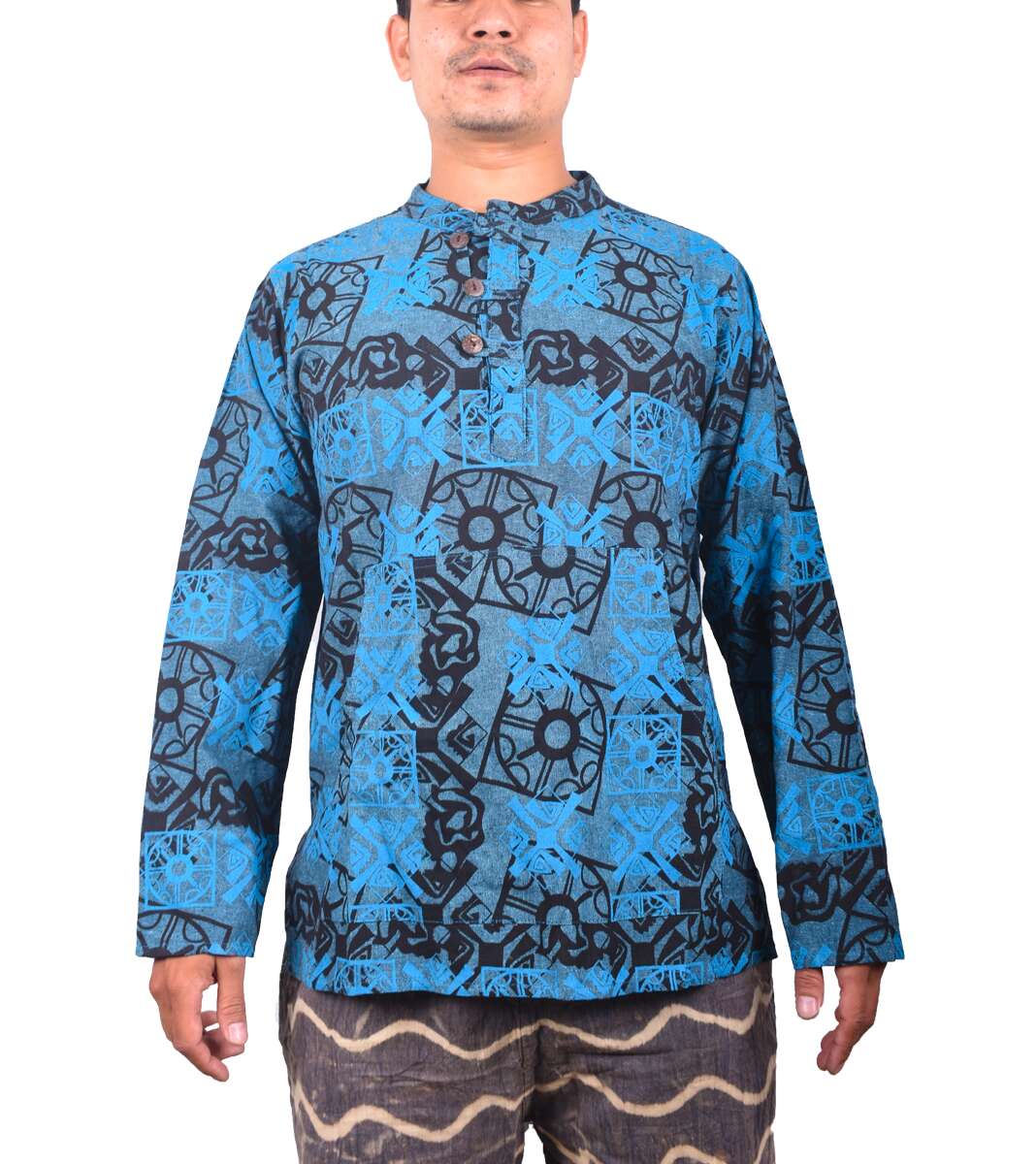 Blue Unique Cotton Kurtha