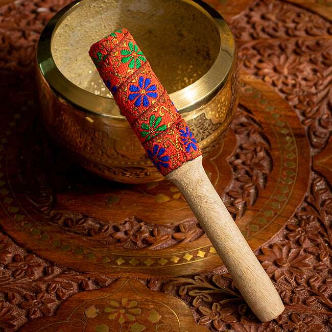 Mallet-Orange Singing Bowl Stick