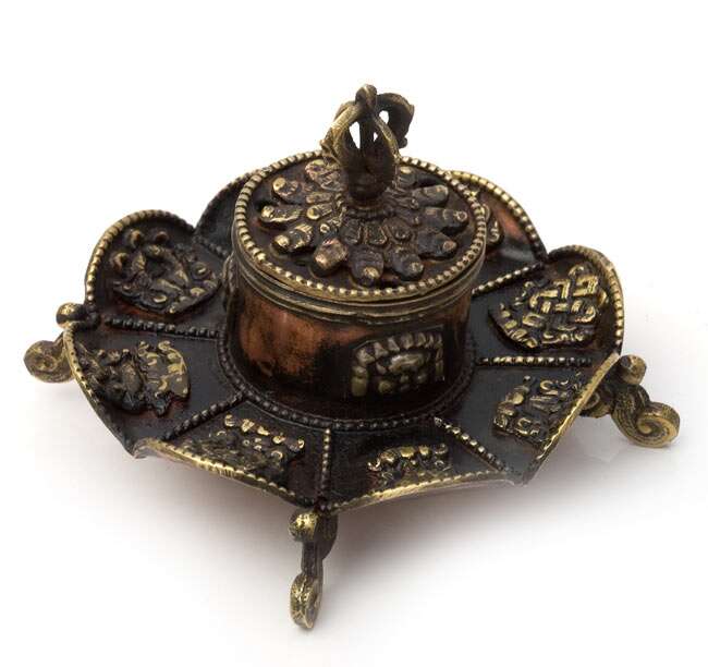 Lotus-shaped incense stand