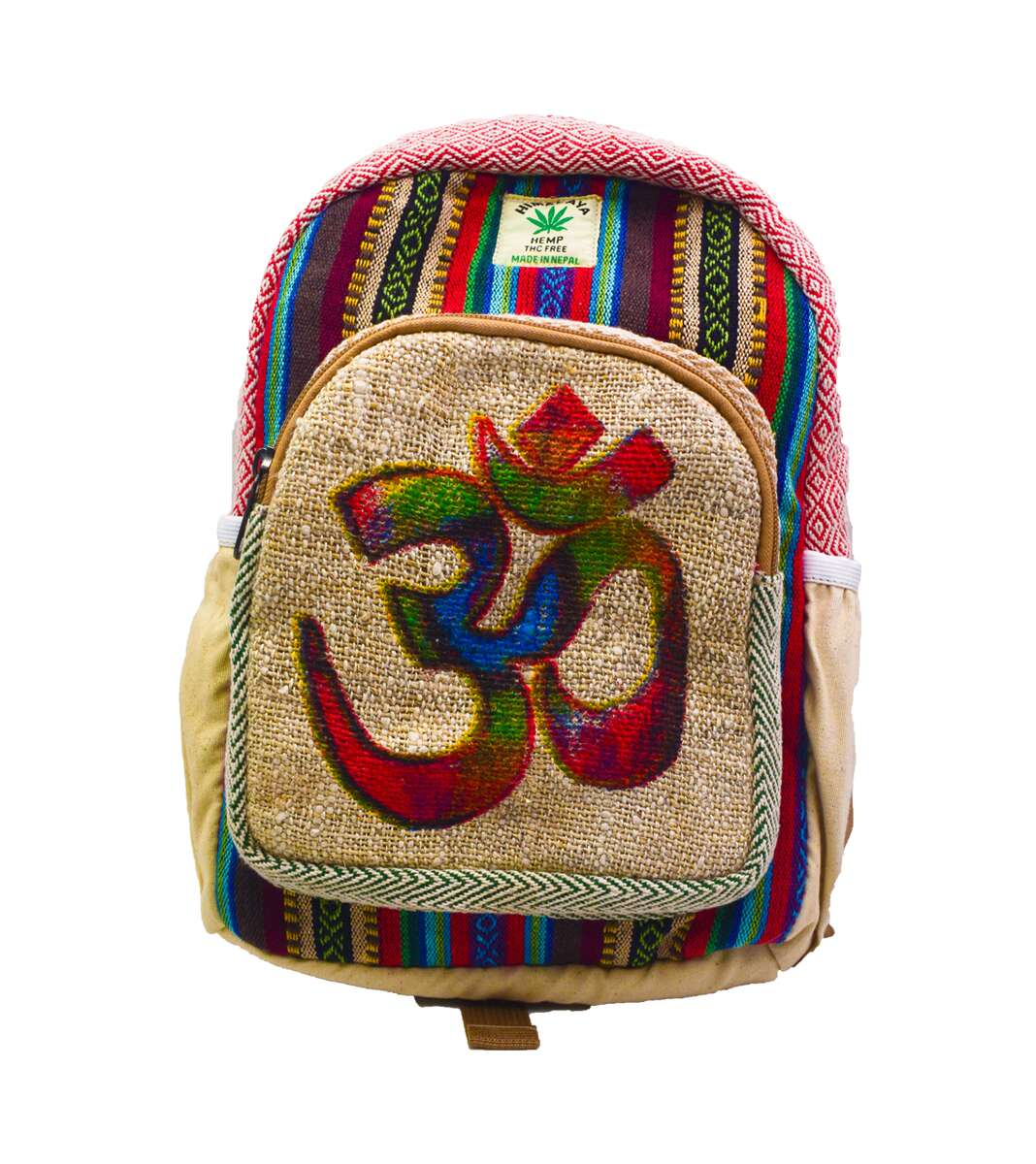 Om Printed Hemp Backpack