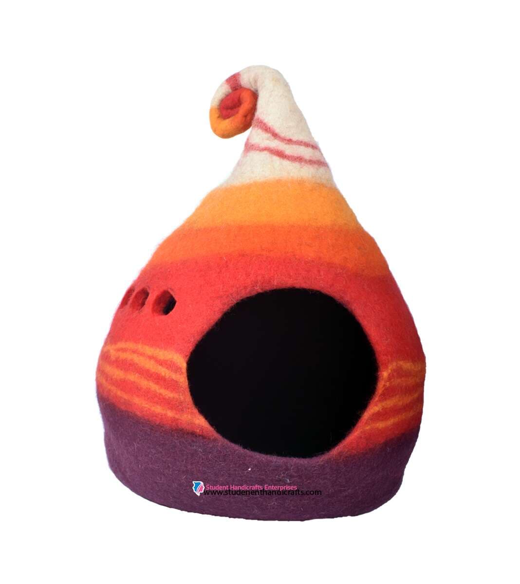 Handmade Felt Cat Cave - 2