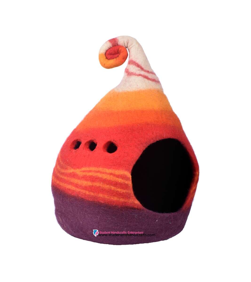 Handmade Felt Cat Cave