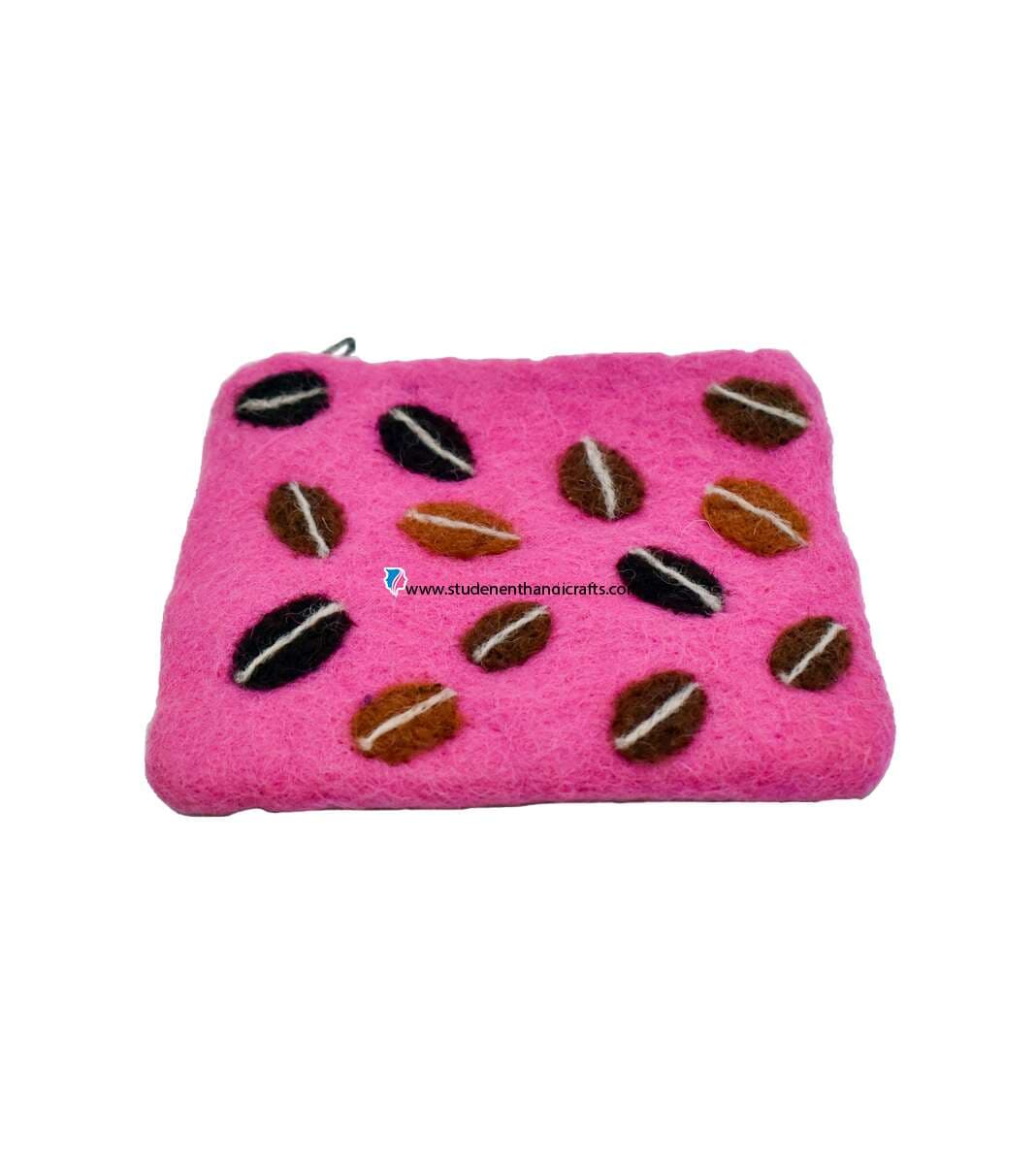 Pink Design Felted Purse