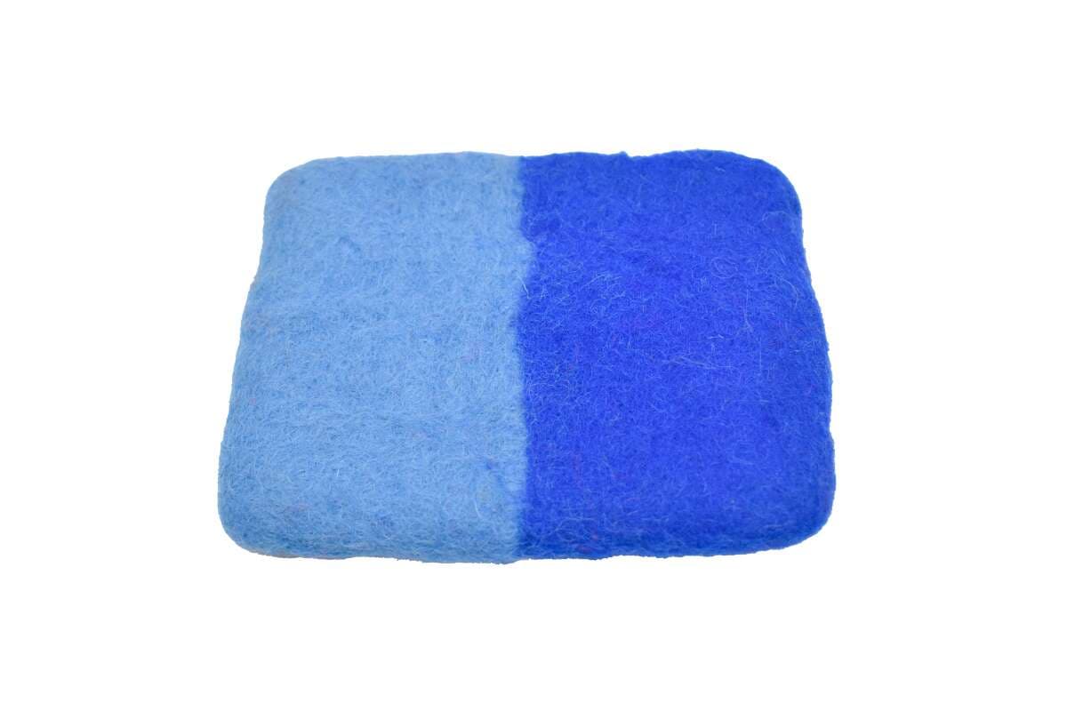 Flower Attach Blue Purse - 2