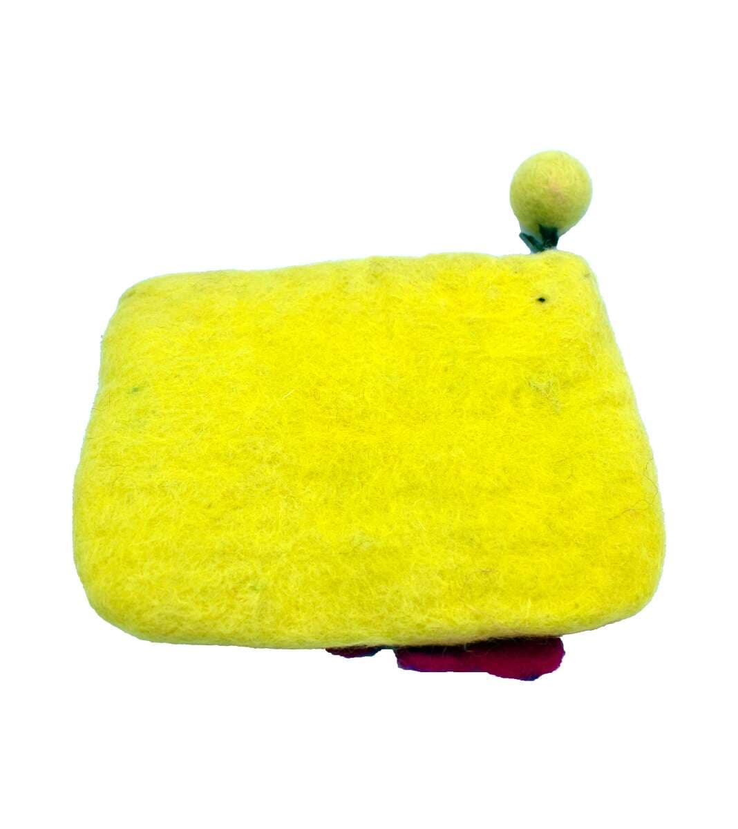 Flower Attach Felted Purse - 2