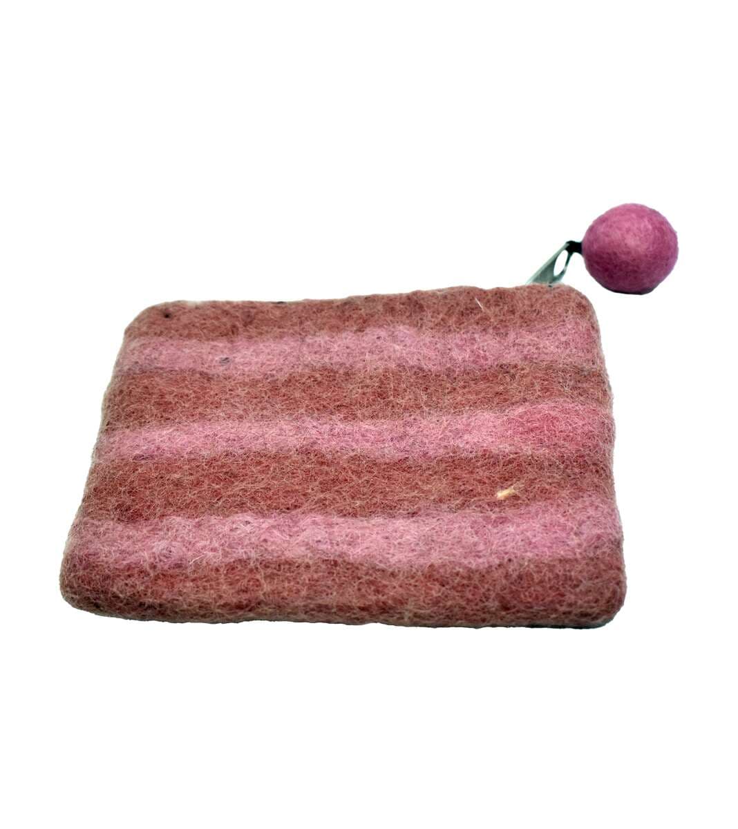 Brown Felt Purse - 2